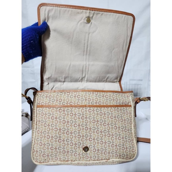 Authentic Celine Vintage Messenger/Crossbody Bag Brown/ Beige - Picture 12 of 14